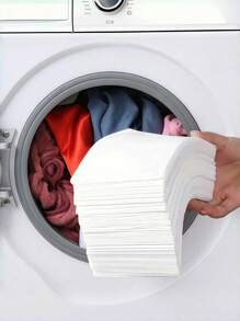 50 pièces - Tablettes de lessive absorbantes de couleur pour machine à laver, papier de lessive anti-taches et anti-mélange de couleurs, accessoires de lavage absorbant les couleurs, convient pour le nettoyage des draps, rideaux, vêtements et autres tissus, articles ménagers