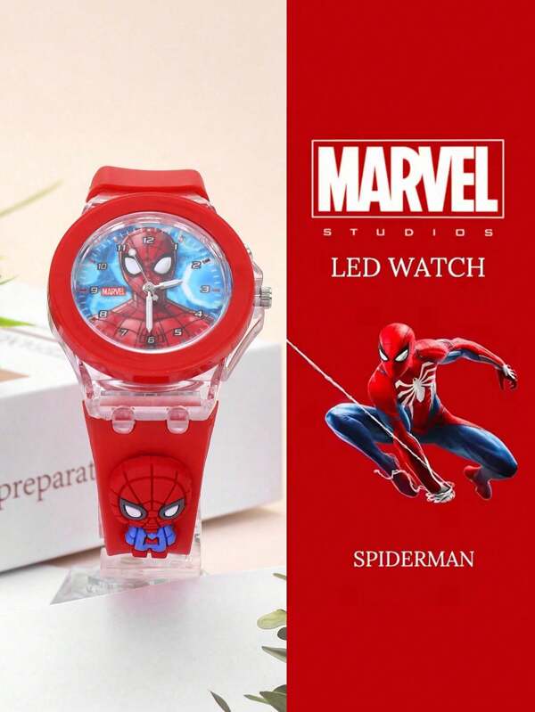 Sanrio Disney Kinderhorloges Meisjes Kleur Lichtbron Siliconen Minnie Kinderhorloge Dames Kwartsklok Geschenken