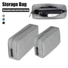 Bolsa de almacenamiento de accesorios digitales a prueba de agua, bolsa organizadora de viaje portátil de gran capacidad para teléfonoóvil, banda de USB - L-Negro - Ver 1