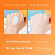 美白防晒霜SPF50 PA+++清爽不油腻保湿防水防晒霜面部防紫外线遮瑕 - 藍白色 - 查看 7