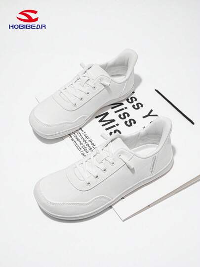 HOBIBEAR Zapatillas casuales para hombre, zapatos de lona con diseño minimalista y transpirables de fácil deslizamiento