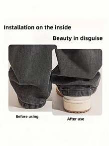 Agrafe de fixation invisible pour raccourcir les jambes de pantalon, dispositif de fermeture des jambes sans couture pour empêcher le traînage, pinces pour ourlet de jambe de pantalon - Fixateurs invisibles pour jambes de pantalon, Pinces pour ourlet de jambe de pantalon, Pas besoin de coudre les pinces d'ourlet pour empêcher le traînage, Boucle d'ourlet anti-traînage de jambe de pantalon