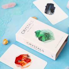 1 pièce - Cartes de cristaux : 78 cristaux infusent votre vie de vitalité, surface haute brillance, thème fantaisie, ensemble de cartes de tarot pour débutants, divertissement mystérieux | Design de cartes de tarot fantaisie | Images de cristaux polis