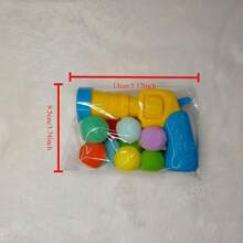 1pc Cat Doll New Style Interactive Cat Doll Gun With 10pcs Balls For Cats, Plush Doll Pet Supplies