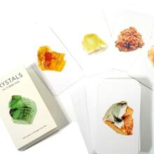 1 pièce - Cartes de cristaux : 78 cristaux infusent votre vie de vitalité, surface haute brillance, thème fantaisie, ensemble de cartes de tarot pour débutants, divertissement mystérieux | Design de cartes de tarot fantaisie | Images de cristaux polis