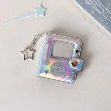 闪亮星条旗 2 英寸证件相册、光面迷你相册、徽章卷轴钥匙扣配件，适合女性、返校、学校用品 - 多色 - 查看 12