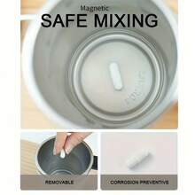 SOKANY Valentine's Day Gift Rechargeable Smart Coffee Mixer Mug With Temperature Control - USB Charging, 4000 RPM, Dustproof Lid, Stainless Steel Rotating Magnetic Cup For Easy Mixing - Ideal For Coffee, Milk & More