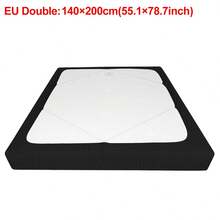 1 件提花素色环绕式床裙，弹性床罩，保护您的床上用品并增添家居时尚感，适合所有季节 - 彩色 - 查看 29