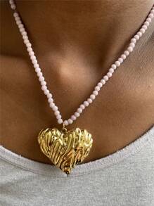 Starfish, Big Fish & Dragonfly Stainless Steel Beaded Necklace For Women, Beach & Resort Style