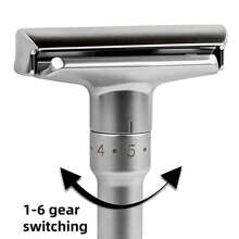 Adjustable Manual Safety Razor Shaver, Safety Men Double Edge Shaver,Razor With 20 Blades,Long Handle Adjustable Classic Safety Shaver Razor, Idea Gitf Father And Boy Frind