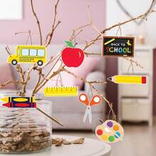 16pcs Back To School Decor Hanging Swirl Classroom Hanging Decoration, Back To School Party Decorations