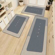 1pc Simple Color Kitchen Mat, Quick Drying Pad - Bathroom, Living Room, Hotel, Easy To Clean, Washable, Carpet, Kitchen Accessory