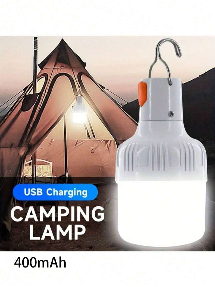 户外便携式 LED 灯 USB 可充电露营灯 400mAh 防水灯泡应急灯，房间装饰，旅行，母亲节礼物，超亮多功能家用户外工作露营帐篷夜间应急灯
