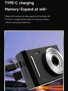 Campus Digital Camera For Teens With High Definition Front And Rear Dual Photography, Retro Card Travel Photography (No Card)