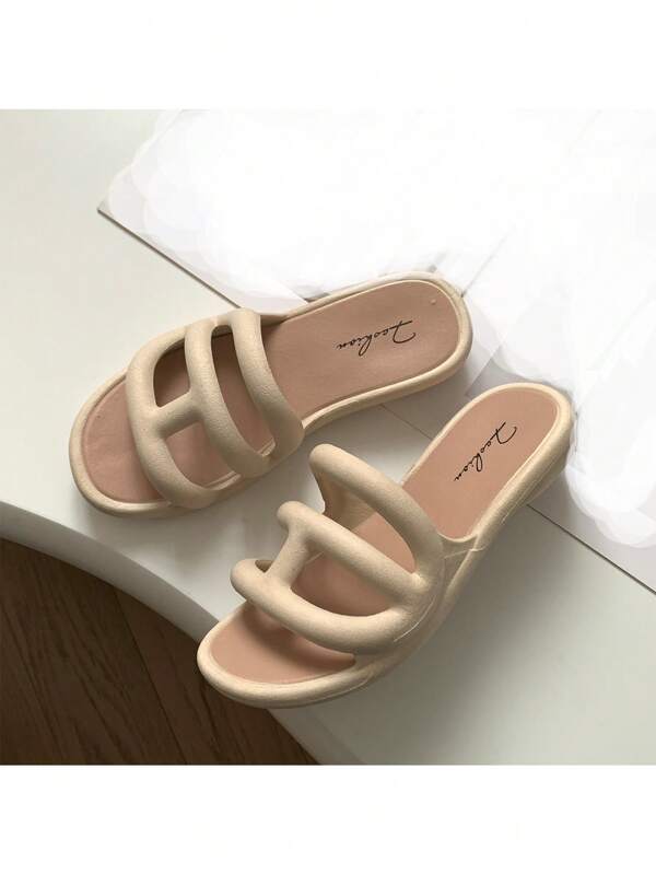 Sandales plates pour femmes, tongs de plage décontractées à la mode, mules à une bride pour dames