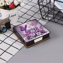 1 Conjunto: Pintura de Diamante com Estampa Floral, 5 peças de Decorações Assimétricas de Cristal, Caderno de PU Preto com 160 Páginas - Suprimentos de Casa/Escritório/Escola e Papelaria Artesanal, Presente de Feriado