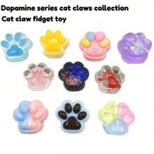1/2/4/5 piezas Caja ciega Juguete apretable con forma de pata de gato, de repuesta lenta, juguete sensorial lindo, juguete de novedad, juguete de simulación de blobfish kawaii, juguete comprimible para autismo, alivio de estrés de silicona, regalo sorpresa de Navidad/Halloween/cumpleaños, suministros para fiesta festiva, artículo esencial de oficina