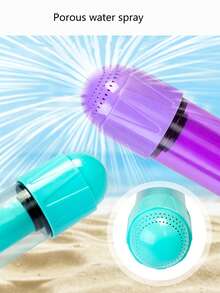 1 Pc Portable Pull-Out Water Gun, Outdoor Water Fight Toy, Hand-Held Pull-Out Water Firework Gun For Beach, Outdoor, Summer Gift For Friends - Multicolor - View 5