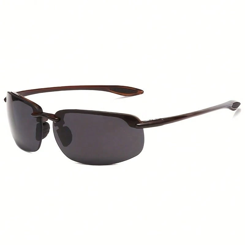 [Maui Jim Pilot] Maui Jim Pilot Fashion Glasses | Multi-Sport Eyewear For Men, Blue Light Protection, Durable Goggles, Outdoor Fashion Glasses | Suitable For Sports, Fishing, Golf, Surfing And Driving, Travel Accessories - 茶框黑色眼鏡 - 查看 1