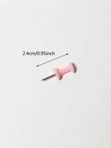 50/100pcs Colorful Drawing Thumbtacks, Simple Multi-Purpose Thumb Pins, Suitable For School, Office, Photo Fixation (Random Color),Back To School,School Supplies - Multicolor - View 6