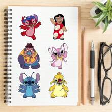 Disney 8pcs Disney  Make A Face Puzzle Stickers Graffiti DIY Diary Planner Phone Laptop Luggage Skateboard Car Birthday Gift Decals Waterproof Toys