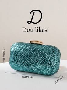 Glitter Clutch Bag, Women's Elegant Evening Party Handbag, Suitable For Formal Occasions, Weddings, Parties. Fashionable And Classy Box-Shaped Evening Bag, Suitable For Women To Use In Various Formal And Dining Gathering Occasions, Also A Perfect Gift For Women