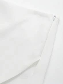 تنورة بيضاء عديمة التناظر ذات لون واحد، طراز بسيط مناسب للصيف، للنساء