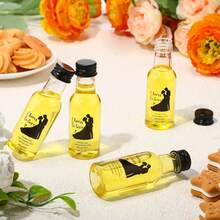 42/1pc 25ML-50ML Mini Wedding Liquor Bottles,Beverage Dispensing Bottle,Clear Plastic Bottles,With Golden,Rose,Black And Silvery Screw Caps,For Juice, Smoothies,Perfect For Kitchen, Picnic Essentials,Birthday Party,Wedding Gifts,Camping,Christmas Party.