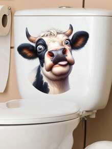 Pegatinas divertidas de vaca, pegatinas de ventana de vaca que asoman, pegatinas de pared de vaca que se pueden pelar y pegar, decoración de pared de estilo granja rústica con estampado de vaca, arte mural de vinilo para la decoración del hogar, la sala de estar, la cocina, el baño, el dormitorio y otros regalos de cumpleaños y graduación