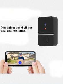 视频门铃摄像头涂鸦/Kement 高清智能 WiFi 视频门铃无线操作双向音频、夜视、云存储音频和扬声器夜视适用于 iOS 和 Android - 彩色 - 查看 7