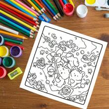 Luxury 30-Page Patterns Spring Monent Art Theme Coloring Book, Thick Paper, Painting Your Warm World, Perfect Gifts For Easter, Halloween, Thanksgiving, Christmas, New Year And Birthday,Back To School,School Supplies