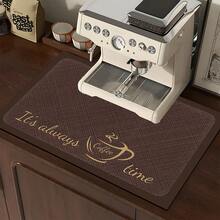 1pc Coffee Bar Mat - Quick Drying Super Soft Diatomaceous Earth, Heat-Resistant Kitchen Utensil Draining Mat With "Coffee Bar" Design, Very Suitable For Countertop And Dining Table, Countertop Protection, Coffee Mat - Multicolor - View 3