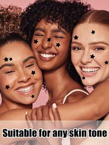 星形脸贴 - 温和不刺激,装饰性强,防水透气,日常必备,方便携带,适合旅行、聚会、化妆技巧,是拍照的完美道具,也是脸部彩绘的必备品,适用于各种派对和娱乐活动,成人适用。 - 彩色 - 查看 4