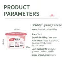 3 piezas/9 piezas Cajas deshumidificadoras con aroma floral de 450ml de capacidad, absorbedor de humedad para el hogar para armario, gabinete, clóset, espacio hermético, gran capacidad de agua y absorción rápida