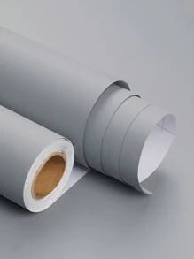 1 rotolo di carta da parati in PVC grigio opaco, impermeabile, rimovibile, per decorare e ristrutturare soggiorno, camera da letto, cucina e bagno