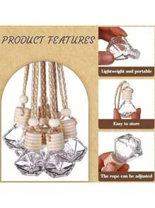 6ml Portable Luxury Glass Perfume Bottle, Suitable For Packing Essential Oils, Perfumes, Eye Creams, Lip Glosses, Travel, Festivals, Parties, Birthdays, Valentine's Day Gifts