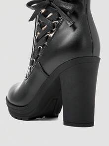 GLOBALWIN Women's High Heel Boots For Women Fall Boots Holiday Season Fall Boots - màu đen - Xem 4