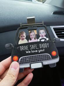 1pc Custom Photo And Text Drive Daddy Car Visor Clip, Personalized Photo Wooden Car Decor Accessories, Custom Car Photo Frames, Personalized Car Visor Clip, Car Personalized Photo Keepsake, Funny Customized Drive Daddy Acrylic Hanger Gift Idea For Husband, Birthday Gift Idea For Papa, Couple Gift, Valentine Gift, Anniversary Gift, Father's Day Gift, Best Friend Gift, Gift For Dad, Gift For Boyfriend. Back To School