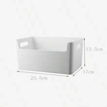 White Compact Drawer, Customizable Logo, Cosmetic Storage Box, Face Mask Box, Large Capacity, Bathroom/Kitchen Storage, Modern Uncover Recessed Drawer, Plastic, Handheld, Organizer