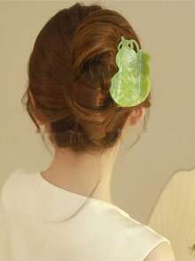 1 Peça Grampo de Cabelo de Estilo Chinês Versátil e Personalizado com Cabaça da Sorte, Grampo de Cabelo de Acrílico da Moda, Acessório de Cabelo Elegante