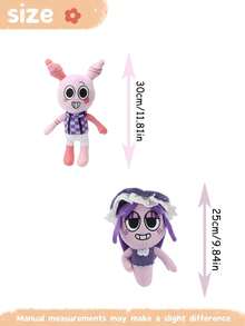 Dandy's World 毛绒玩具趣味派对玩偶 Goob 特别款意大利面 Goob Blossom Buddy Yatta Bassie Belle Basket Bassie 娃娃装饰创意礼物，适合儿童生日派对家居女孩房间装饰游戏收藏家 - 彩色 - 查看 5