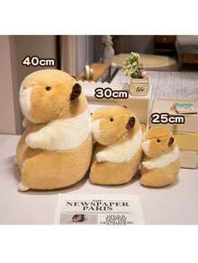 1pc 25cm/9.8in Cute Cartoon Guinea Pig Plush Doll Doll, Teddy Bear Style Hamster Plush Doll, Comforting Little Mouse Doll, Car Decor, Living Room Bedroom Home Decor, Gift For Friends And Students, Party Decoration - Multicolor - View 12