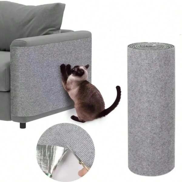 Multi Specification Cat Scratch Board Wall Stickers For Home Decoration, Anti Cat Scratch Furniture Protector, Trimmable Self-Adhesive Cat Scratch Pad, Used To Protect Sofas, Doors, And Cat Tree Frames From Claw Injuries
