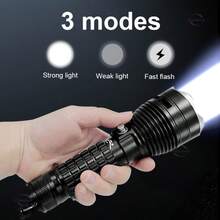 2025 Professional LED Scuba Diving Flashlight 60000LM IPX8 Rate Waterproof Torch Underwater 300M 18650 Battery Dive Flashlight - Black - View 5