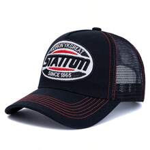 JZML 1pc Men's Letter Embroidered Truck Driver Cap