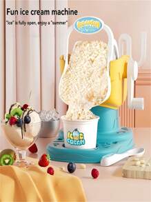 Set de fabricante de helado de dibujos animados para niños, máquina comestible de helado/sorbete, juguete interactivo casero para niños y niñas, regalo para vacaciones