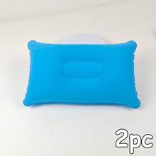 Almohada de viaje inflable ultraligera tamaño A4, almohada de aire de tela de felpa cuadrada pequeña para viajes, fácil de guardar, adecuada para camping, dormir en casa y la oficina, viajes de vacaciones, senderismo, siesta, soporte para el cuello y la cintura