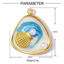 1 Stück Edelstahl DIY Anhänger mit Muscheldesign, Fisch & Meeresbewohner - Geeignet für Halsketten, Armbänder, Ohrringe