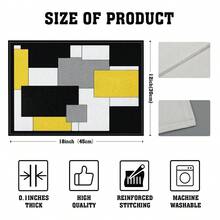 4/6 Stücke Set rote, graue, schwarze, weiße geometrische quadratische lebendige moderne kreative Tischsets - hochwertiges Leinenmaterial, leicht zu reinigen, geeignet für Küche, Esszimmer Dekoration, Feiertags-Tischdekoration, Heimdekoration - Rot - Übersicht 13