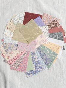 60 folhas de papel para decoração de scrapbook floral vintage, vários tamanhos, para artesanato faça você mesmo, volta às aulas, materiais para casa e escritório
